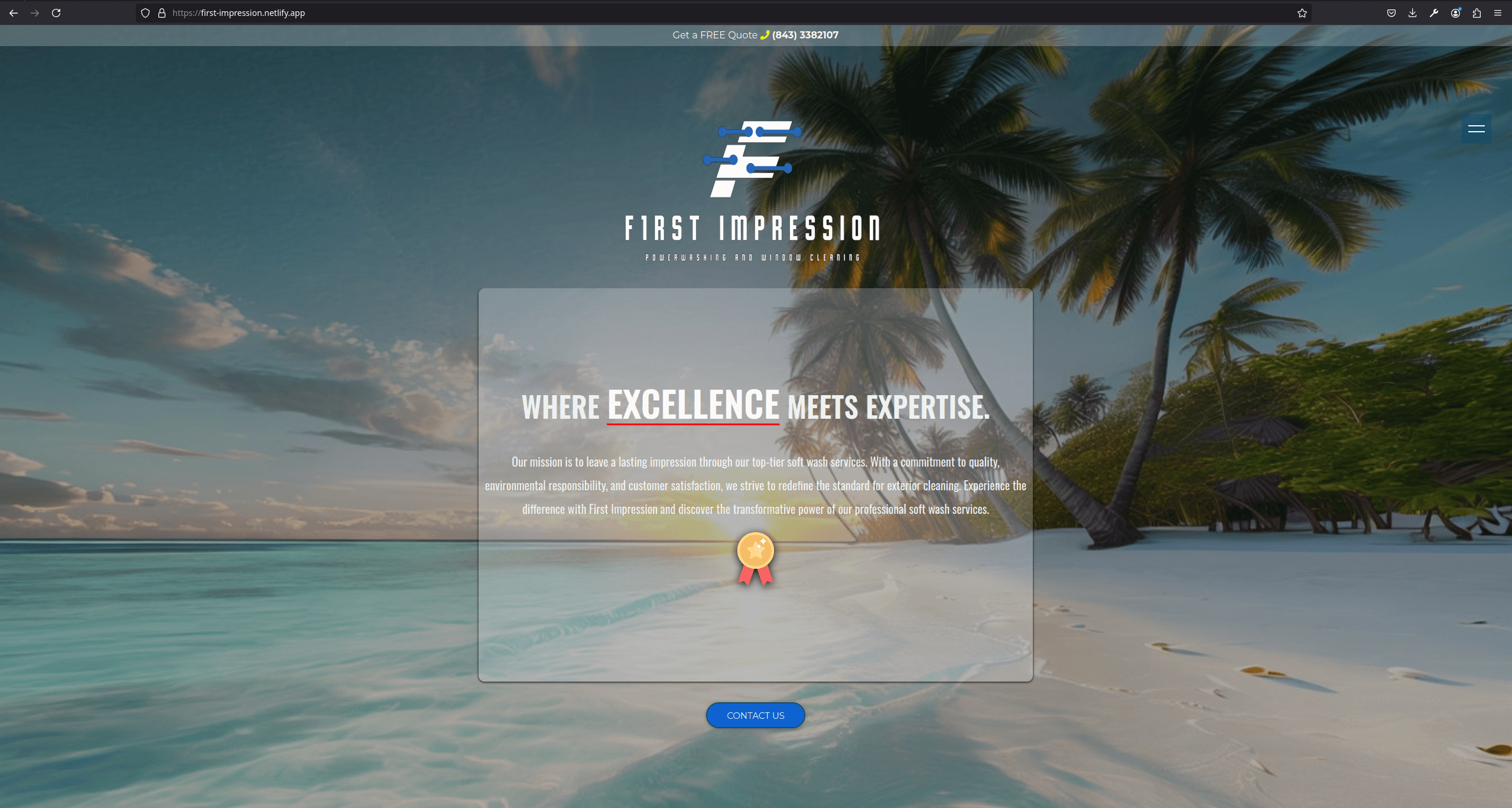 First Impression PowerWash website homepage
